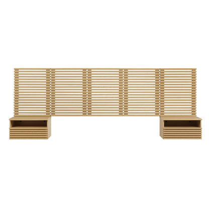 Render Wall Mount Headboard and Modern Nightstands by Modway