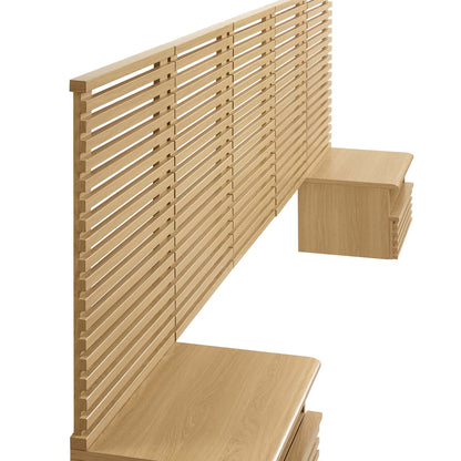 Render Wall Mount Headboard and Modern Nightstands by Modway