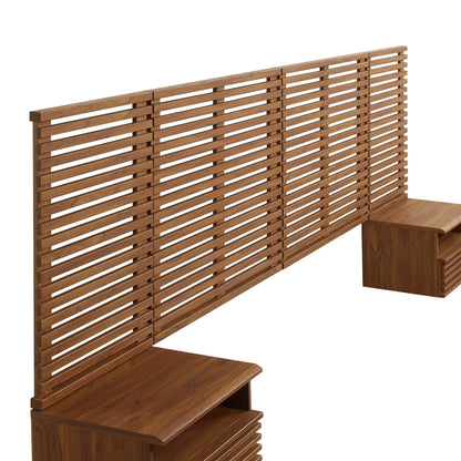 Render Wall Mount Headboard and Modern Nightstands by Modway