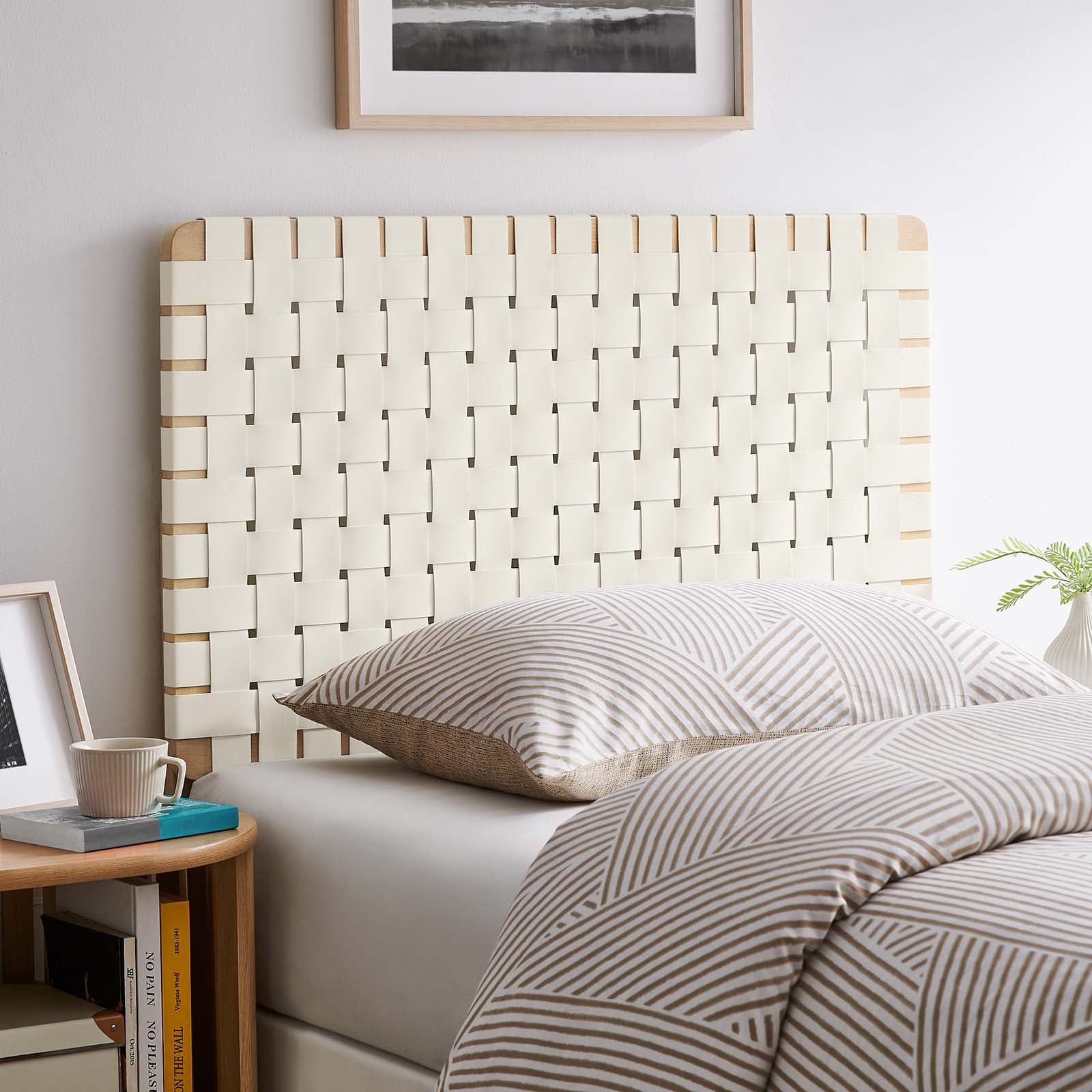 Sparta Woven Vegan Leather Headboard By HouseBean