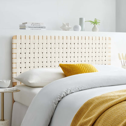 Sparta Woven Vegan Leather Headboard By HouseBean