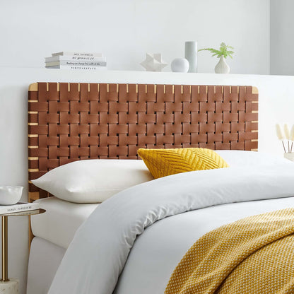 Sparta Woven Vegan Leather Headboard By HouseBean