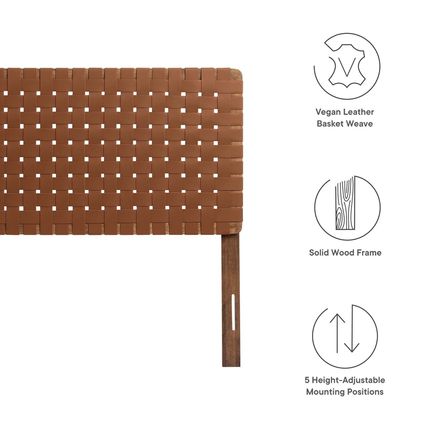 Sparta Woven Vegan Leather Headboard By HouseBean