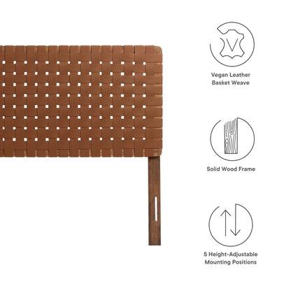 Sparta Woven Vegan Leather Headboard By HouseBean