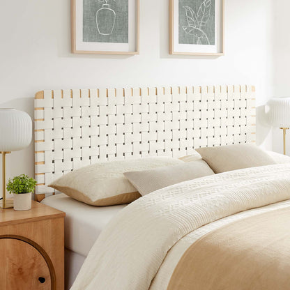 Sparta Woven Vegan Leather Headboard By HouseBean