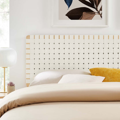 Sparta Woven Vegan Leather Headboard By HouseBean