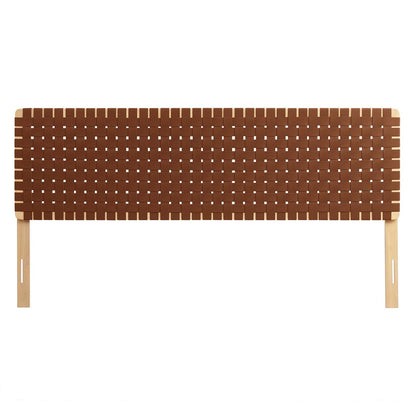 Sparta Woven Vegan Leather Headboard By HouseBean