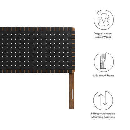 Sparta Woven Vegan Leather Headboard By HouseBean