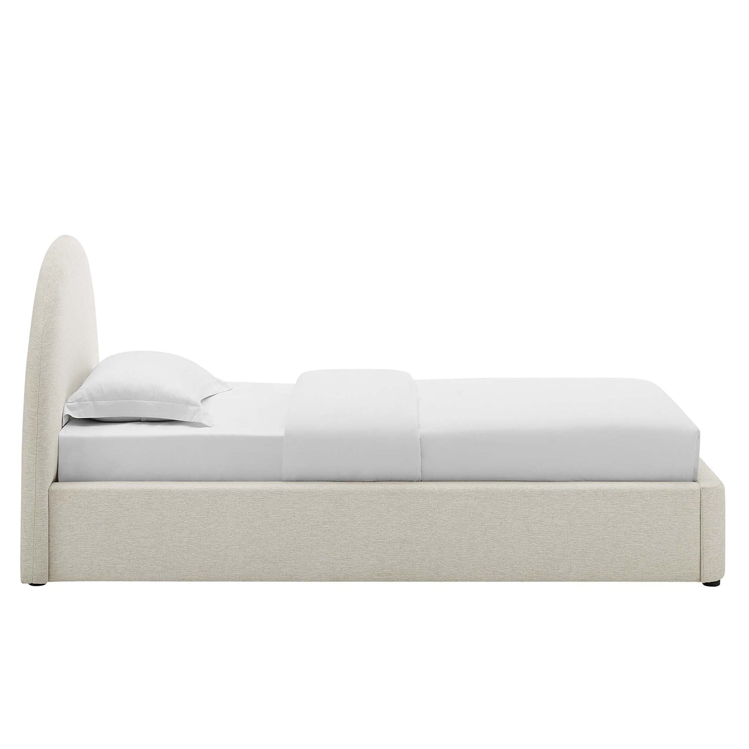 Resort Upholstered Fabric Arched Round Platform Bed by Modway