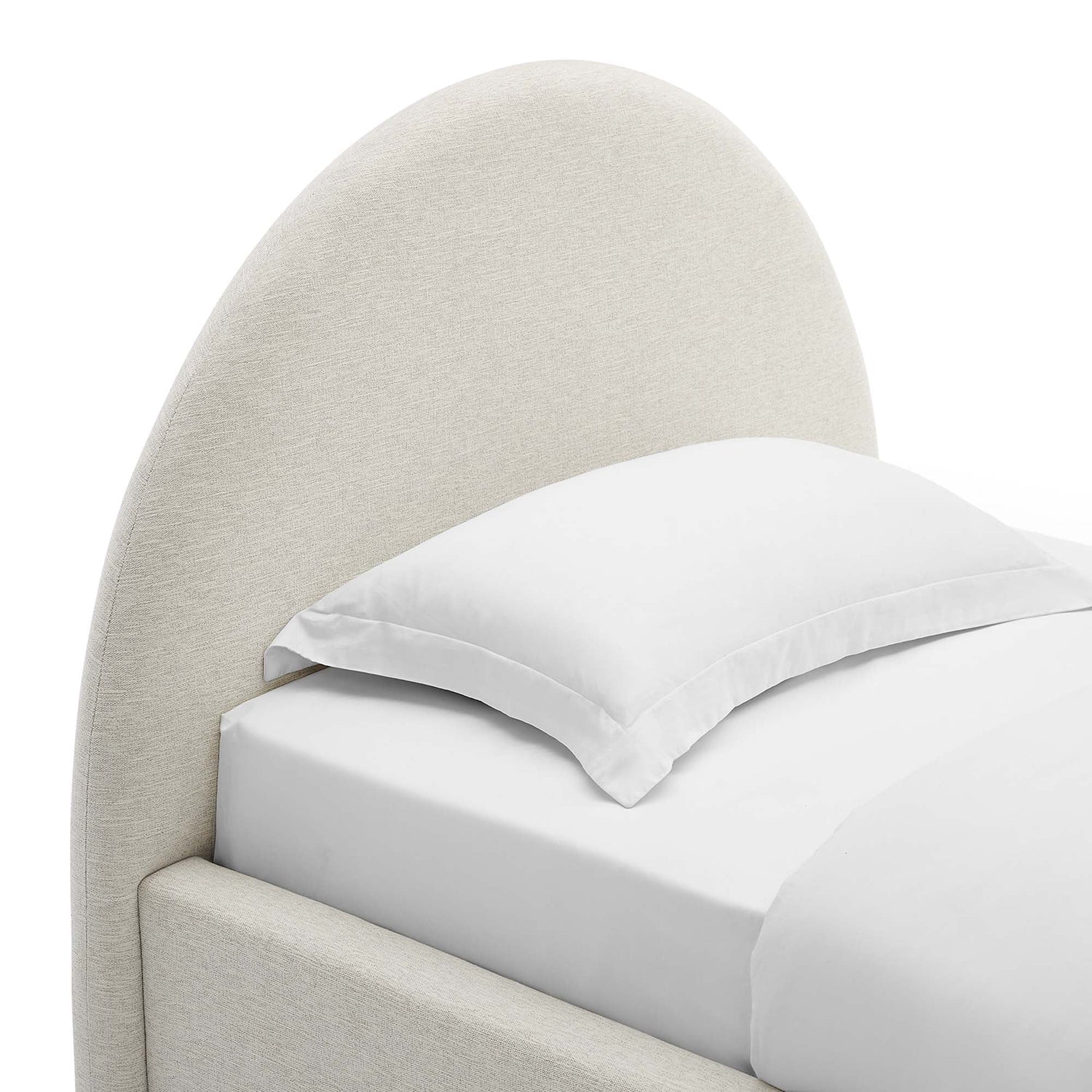 Resort Upholstered Fabric Arched Round Platform Bed by Modway