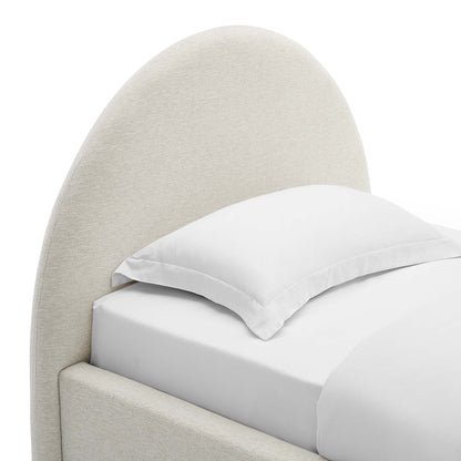 Resort Upholstered Fabric Arched Round Platform Bed by Modway