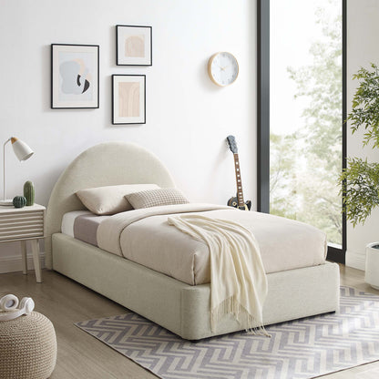 Resort Upholstered Fabric Arched Round Platform Bed by Modway