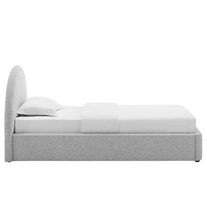 Resort Upholstered Fabric Arched Round Platform Bed by Modway
