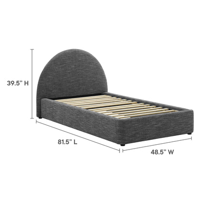 Resort Upholstered Fabric Arched Round Platform Bed by Modway
