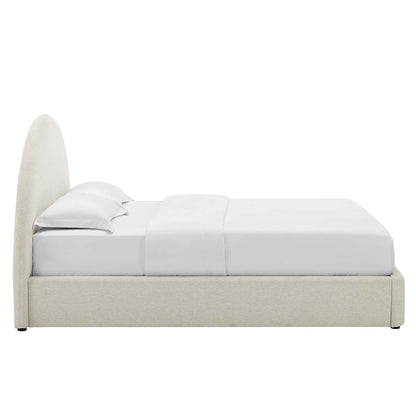 Resort Upholstered Fabric Arched Round Platform Bed by Modway