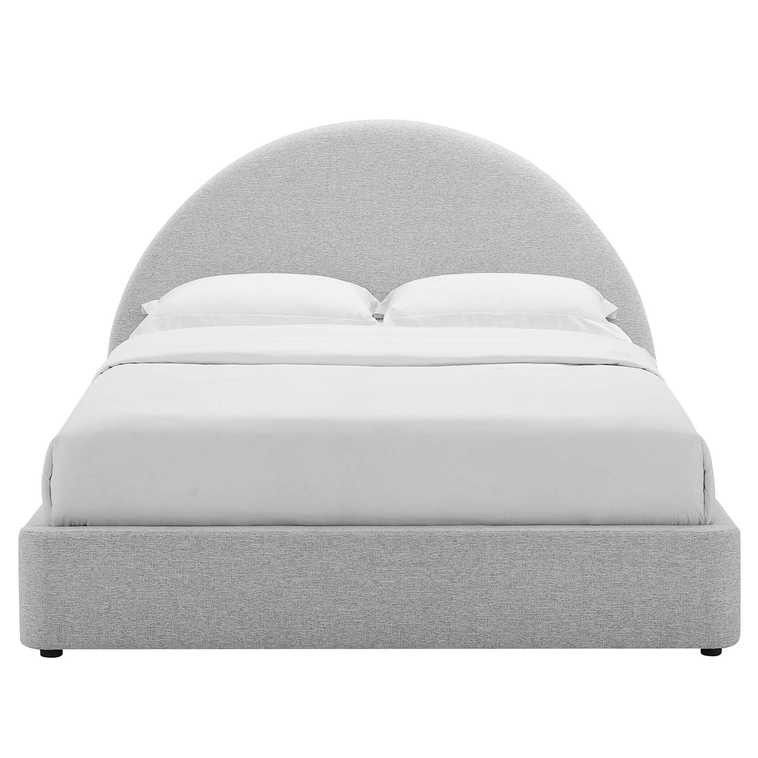 Resort Upholstered Fabric Arched Round Platform Bed by Modway