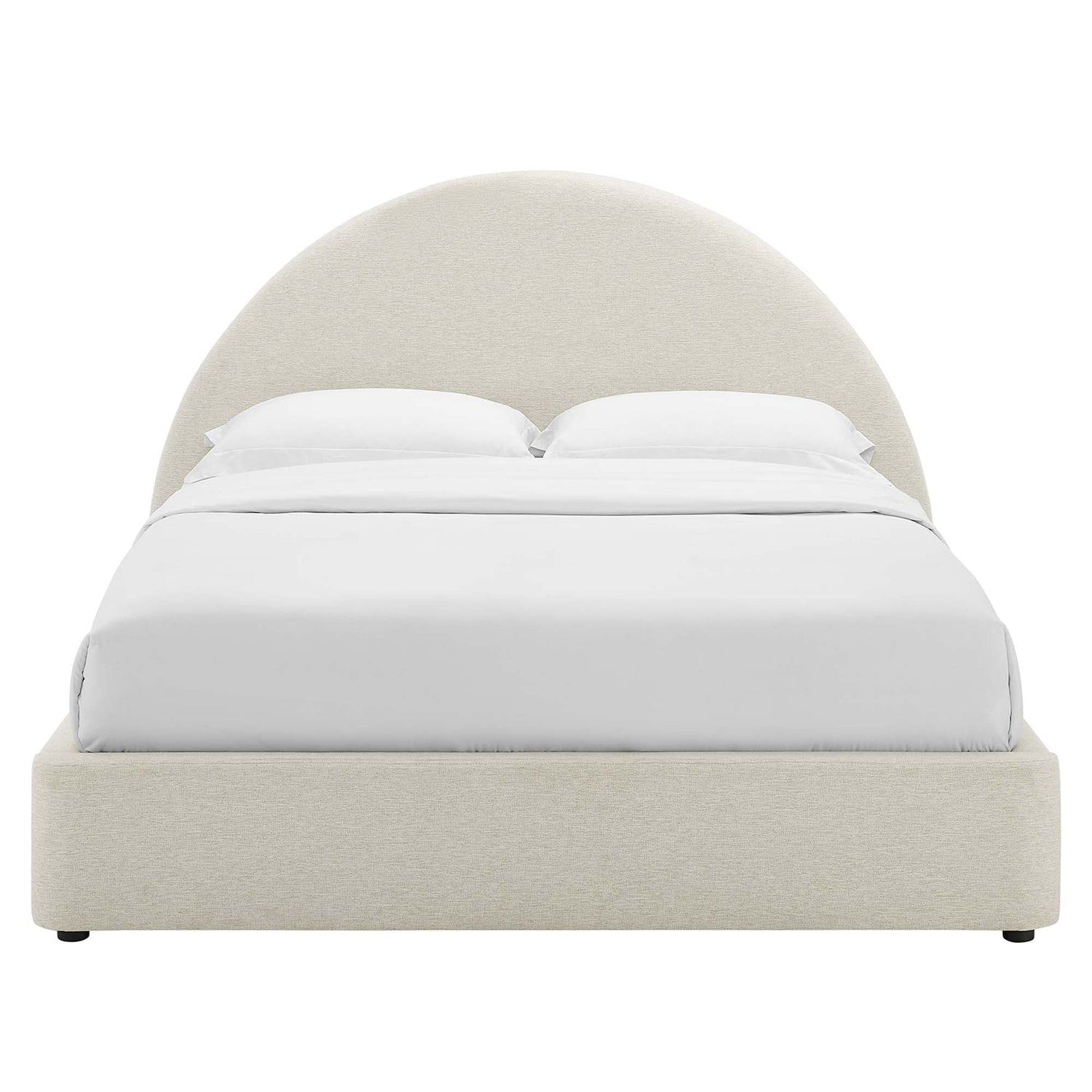 Resort Upholstered Fabric Arched Round Platform Bed by Modway
