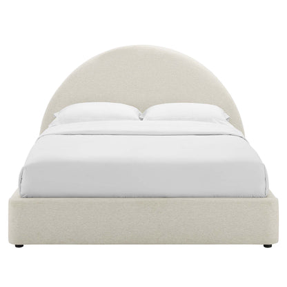 Resort Upholstered Fabric Arched Round Platform Bed by Modway