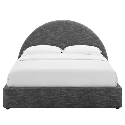 Resort Upholstered Fabric Arched Round Platform Bed by Modway
