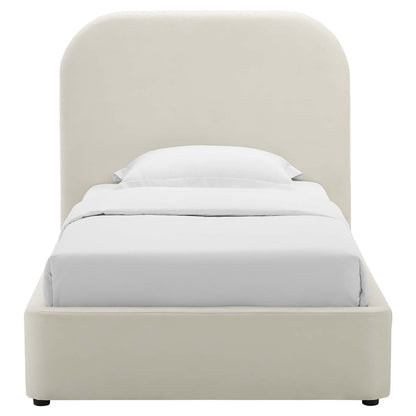 Keynote Performance Velvet Curved Platform Bed by Modway