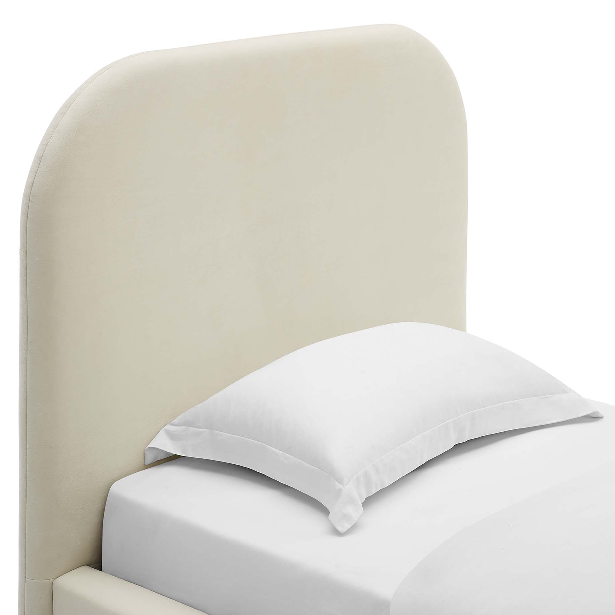 Keynote Performance Velvet Curved Platform Bed by Modway