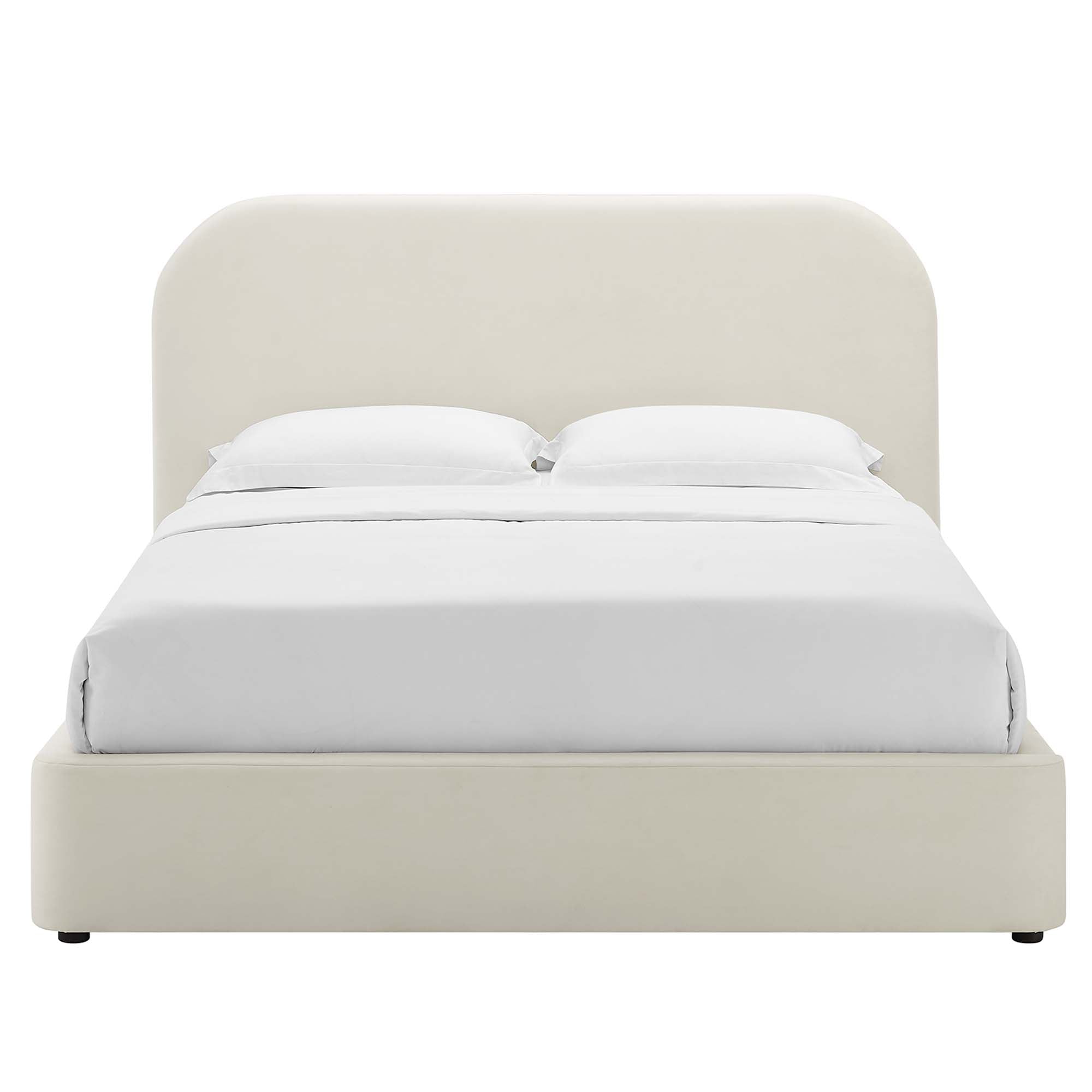 Keynote Performance Velvet Curved Platform Bed by Modway