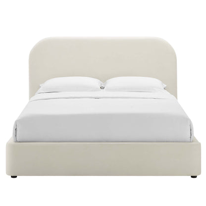 Keynote Performance Velvet Curved Platform Bed by Modway