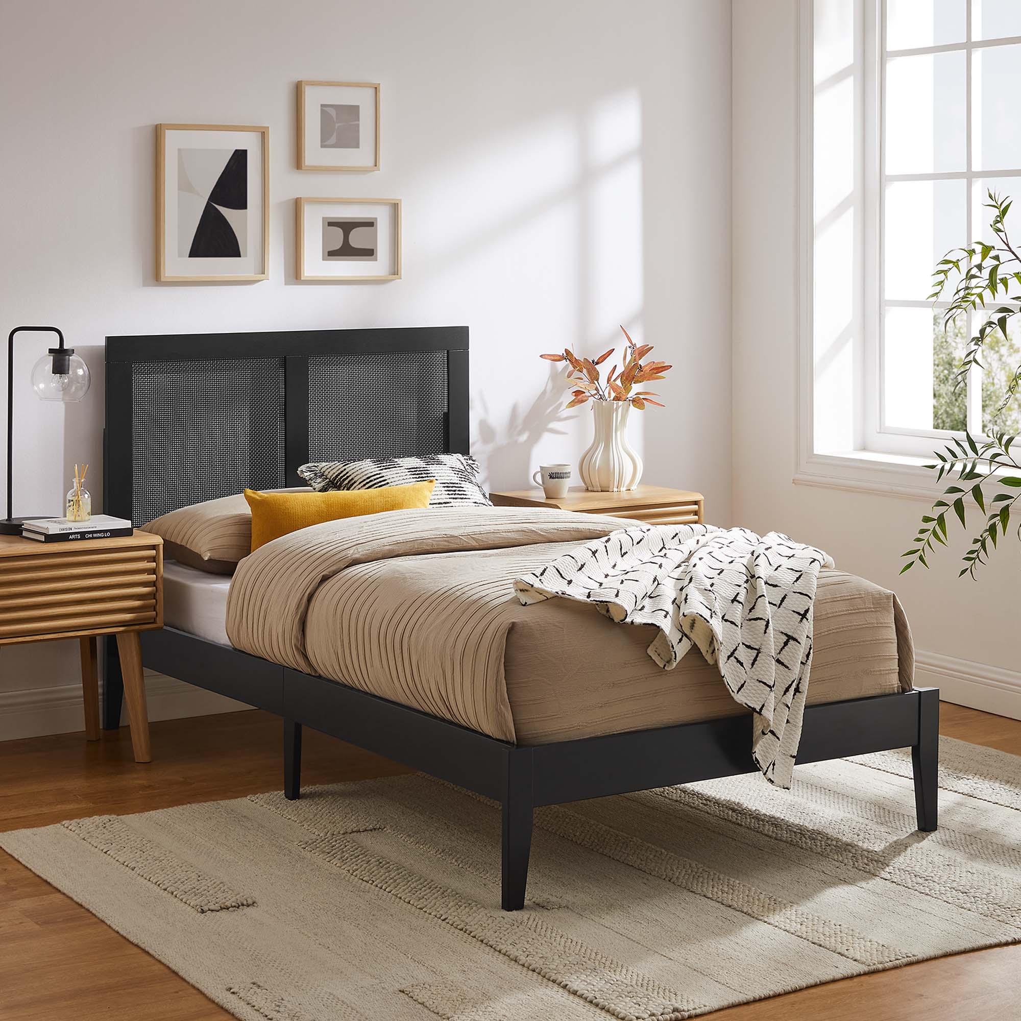 Sirocco Rattan and Wood Platform Bed