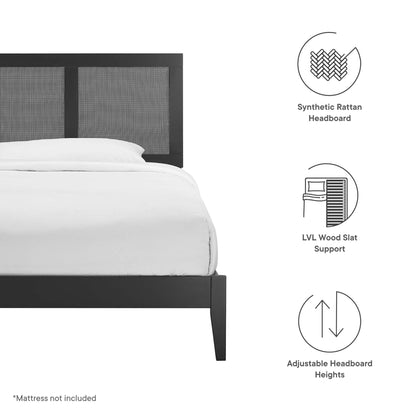 Sirocco Rattan and Wood Platform Bed