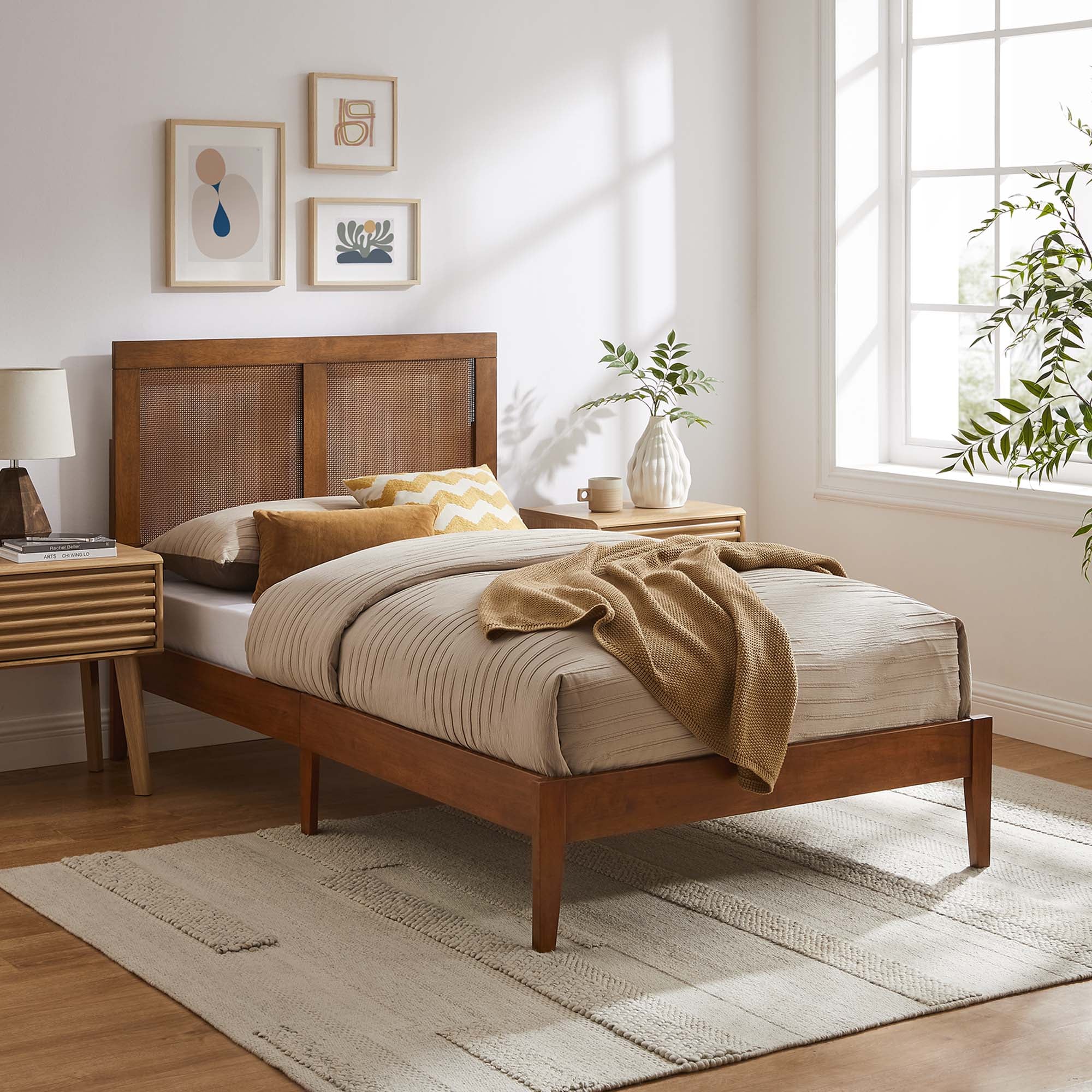 Sirocco Rattan and Wood Platform Bed