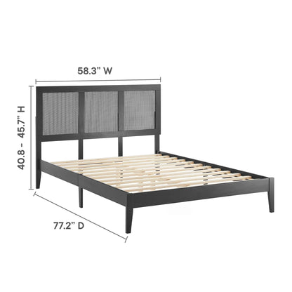 Sirocco Rattan and Wood Platform Bed