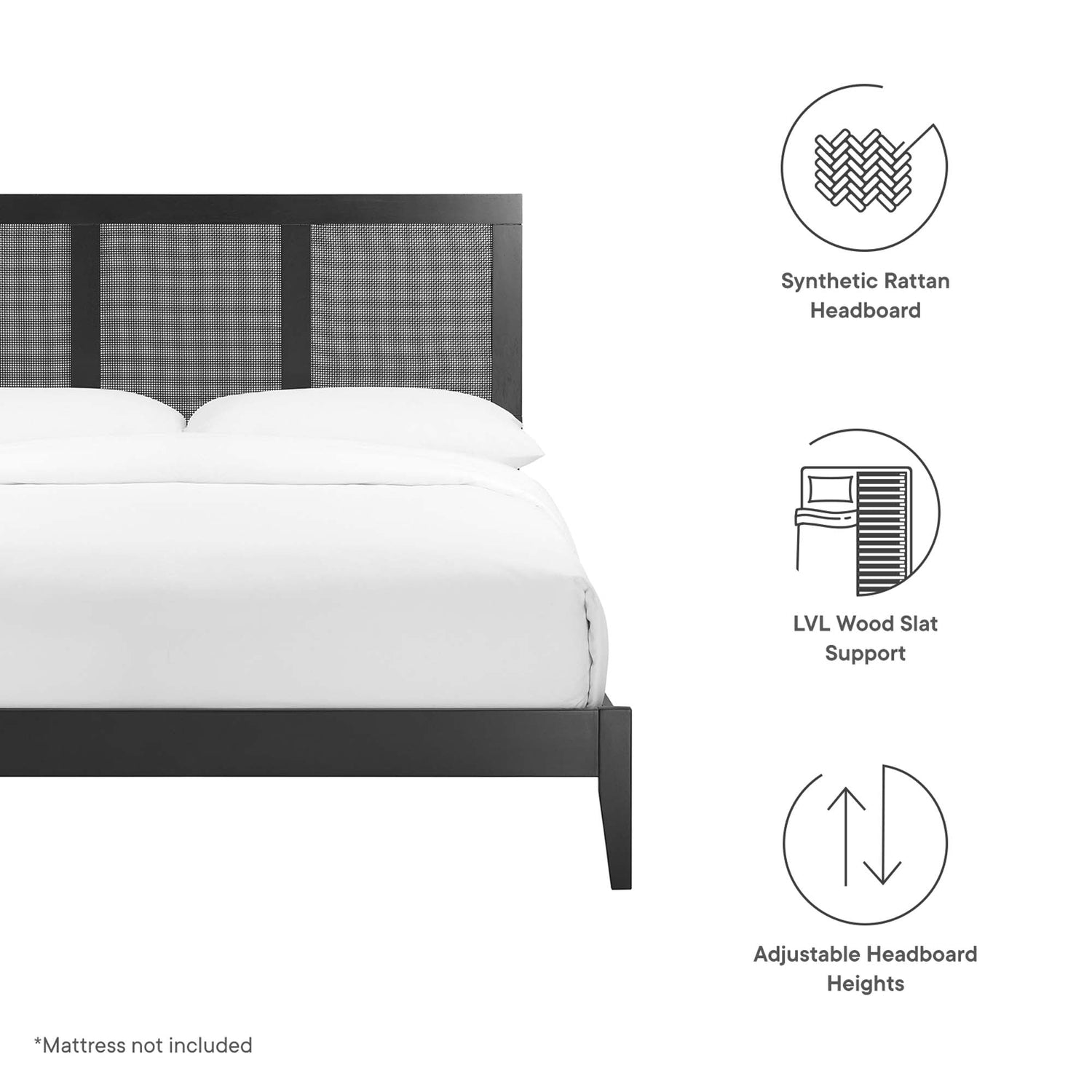 Sirocco Rattan and Wood Platform Bed