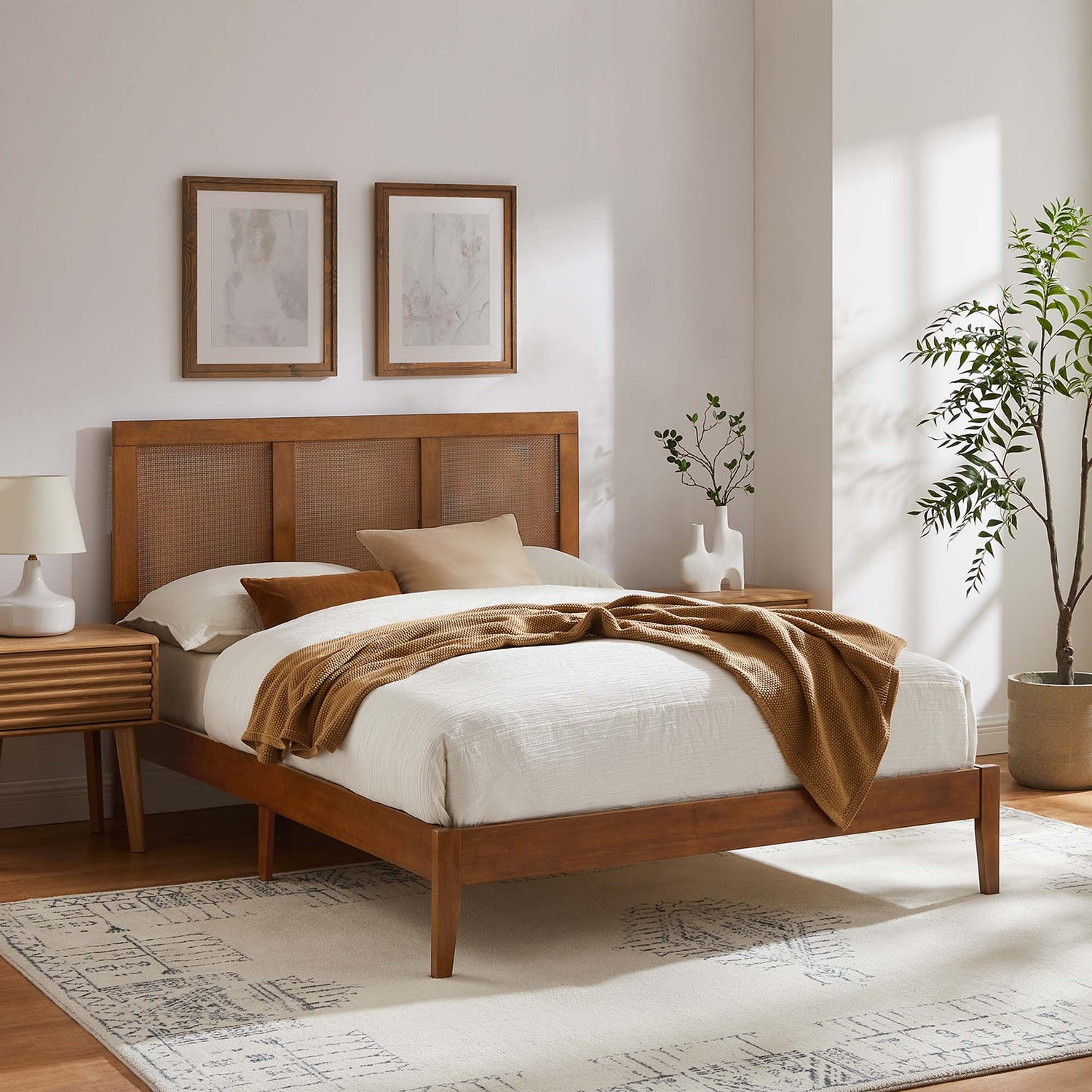 Sirocco Rattan and Wood Platform Bed