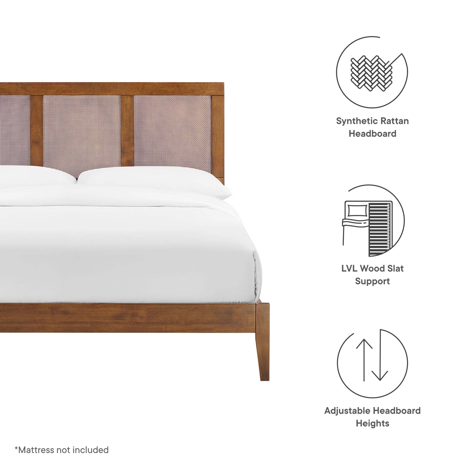 Sirocco Rattan and Wood Platform Bed