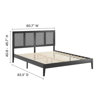 Sirocco Rattan and Wood Platform Bed