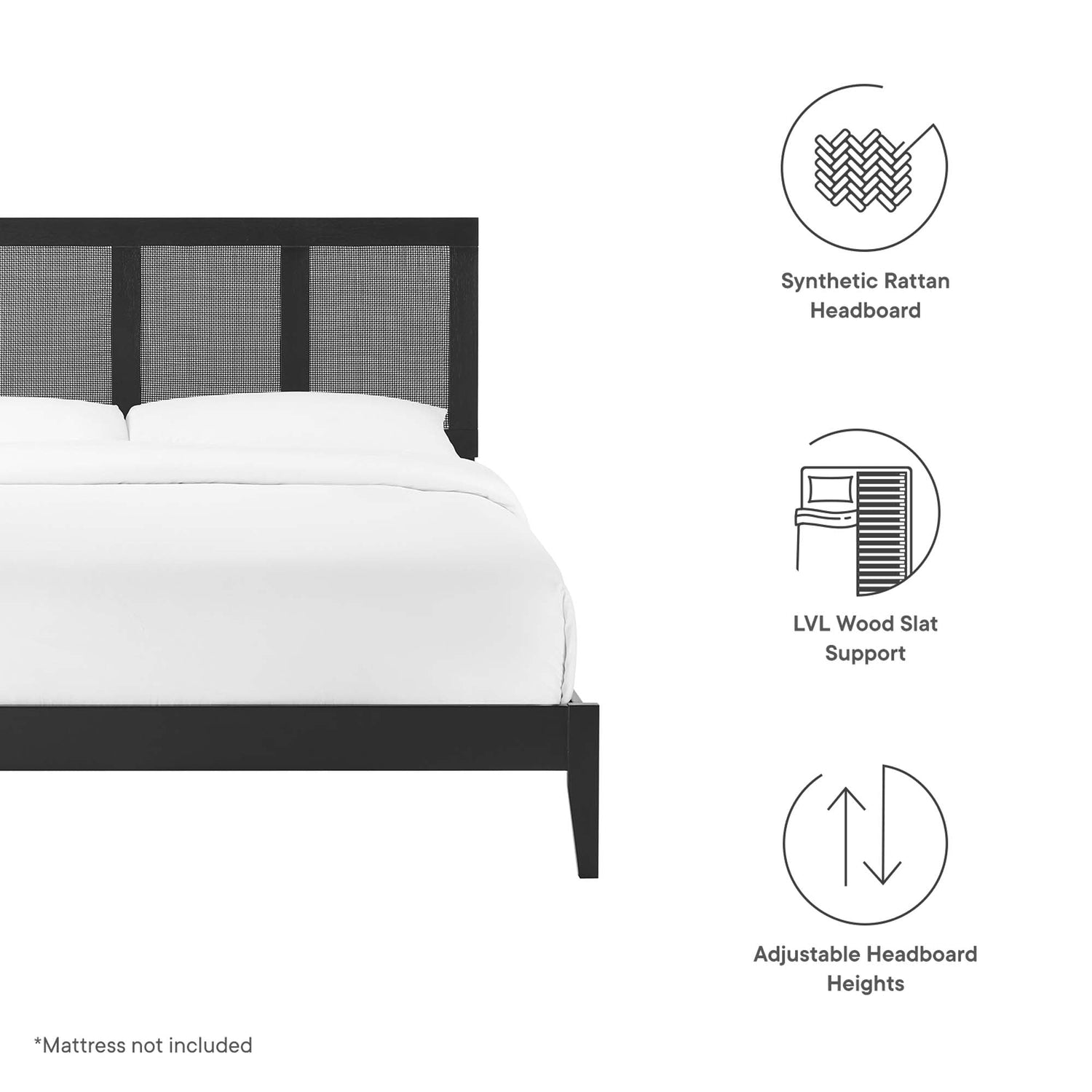 Sirocco Rattan and Wood Platform Bed