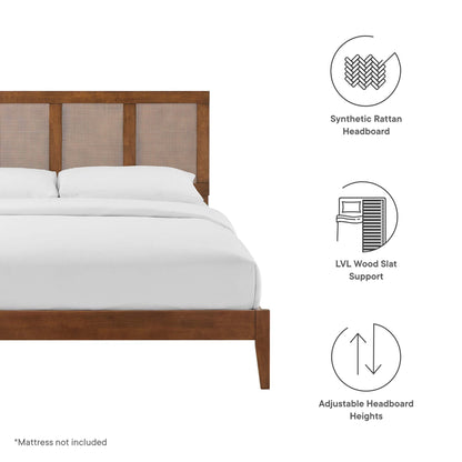 Sirocco Rattan and Wood Platform Bed