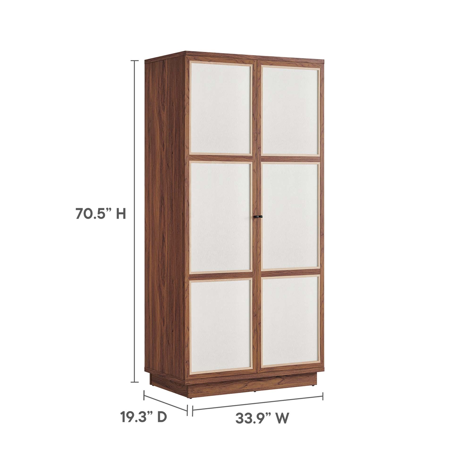 Capri 70&quot; Tall Wood Grain Storage Cabinet