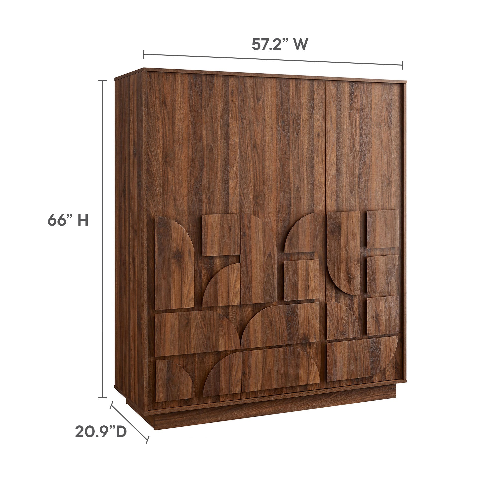 Bulwark 3-Door Wardrobe Closet By HouseBean