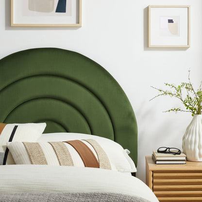 Solana Arched Performance Velvet Headboard By HouseBean