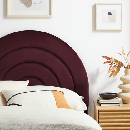 Solana Arched Performance Velvet Headboard By HouseBean