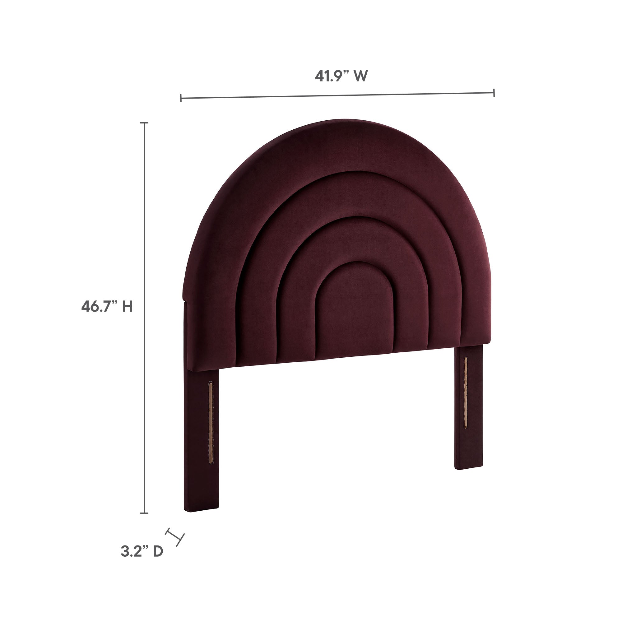 Solana Arched Performance Velvet Headboard By HouseBean