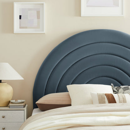 Solana Arched Performance Velvet Headboard By HouseBean