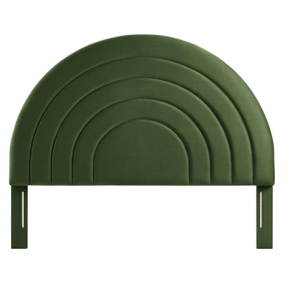 Solana Arched Performance Velvet Headboard By HouseBean