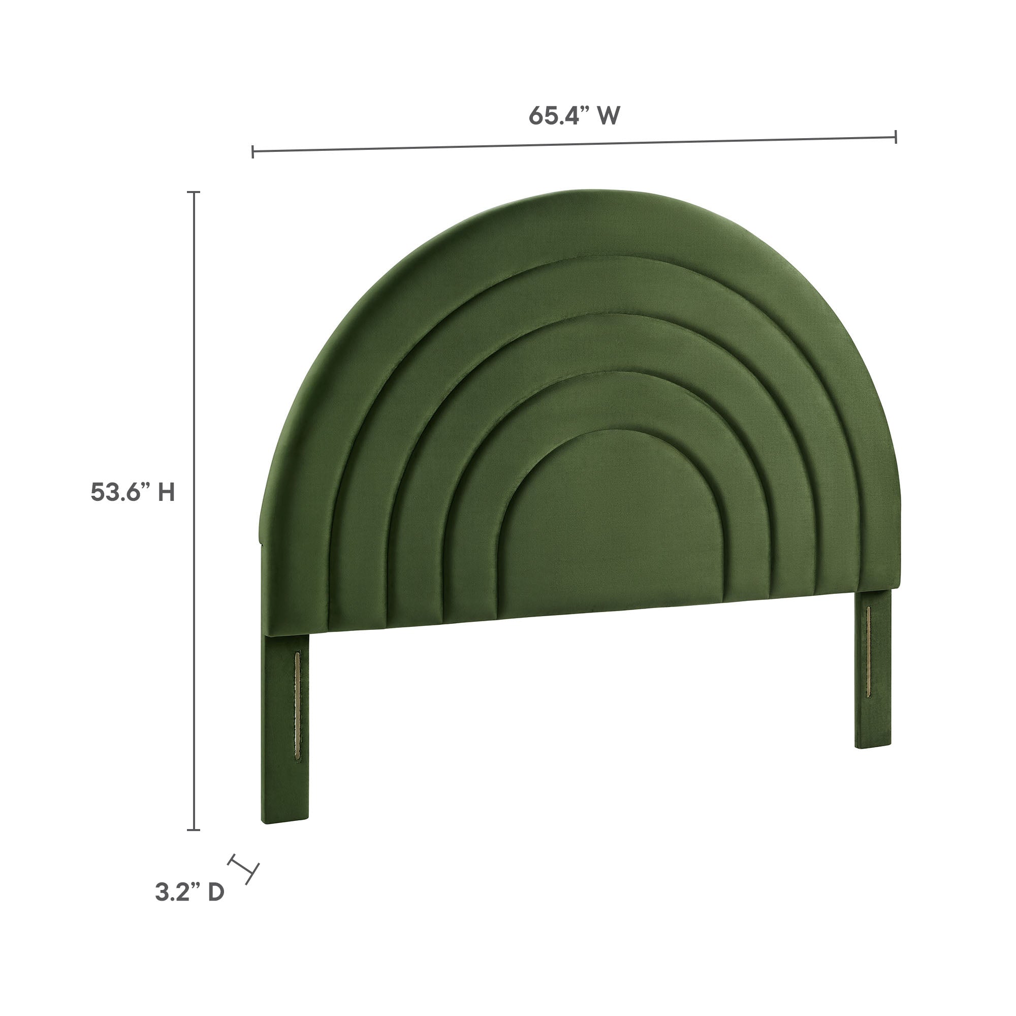 Solana Arched Performance Velvet Headboard By HouseBean