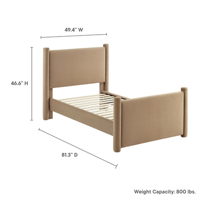 Rael Performance Velvet Platform Bed by Modway