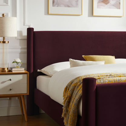 Rael Performance Velvet Platform Bed by Modway