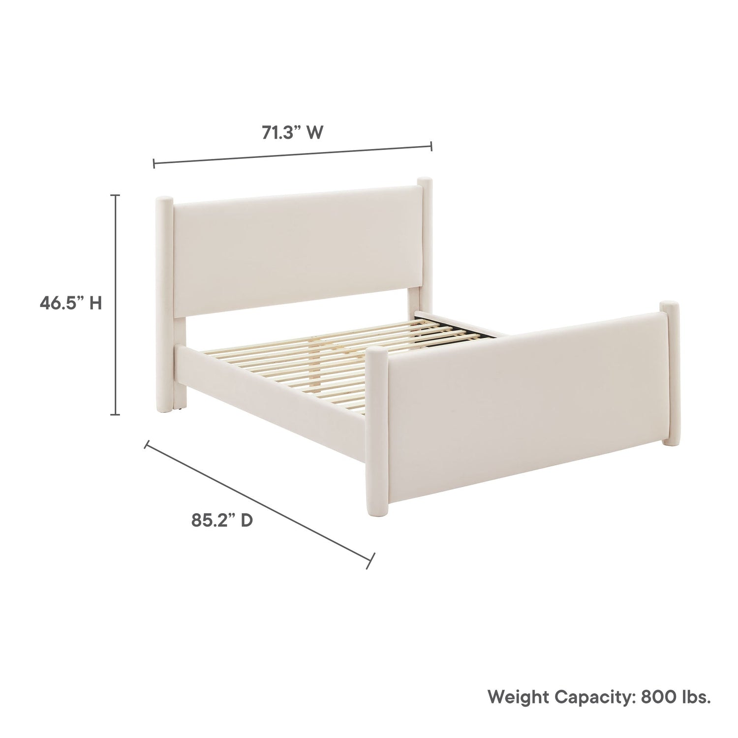 Rael Performance Velvet Platform Bed by Modway