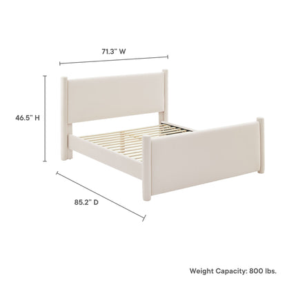 Rael Performance Velvet Platform Bed by Modway
