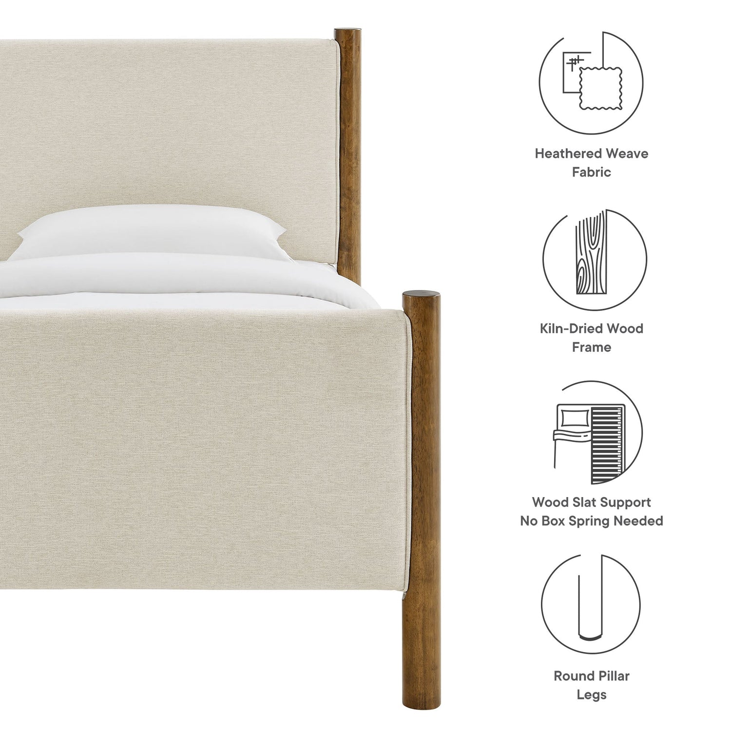 Maven Upholstered Platform Bed by Modway